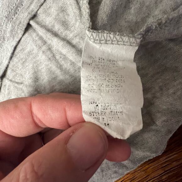 Threads Studio Gray Floral Super Soft Short Sleeve Shirt Womens Medium - Picture 6 of 8